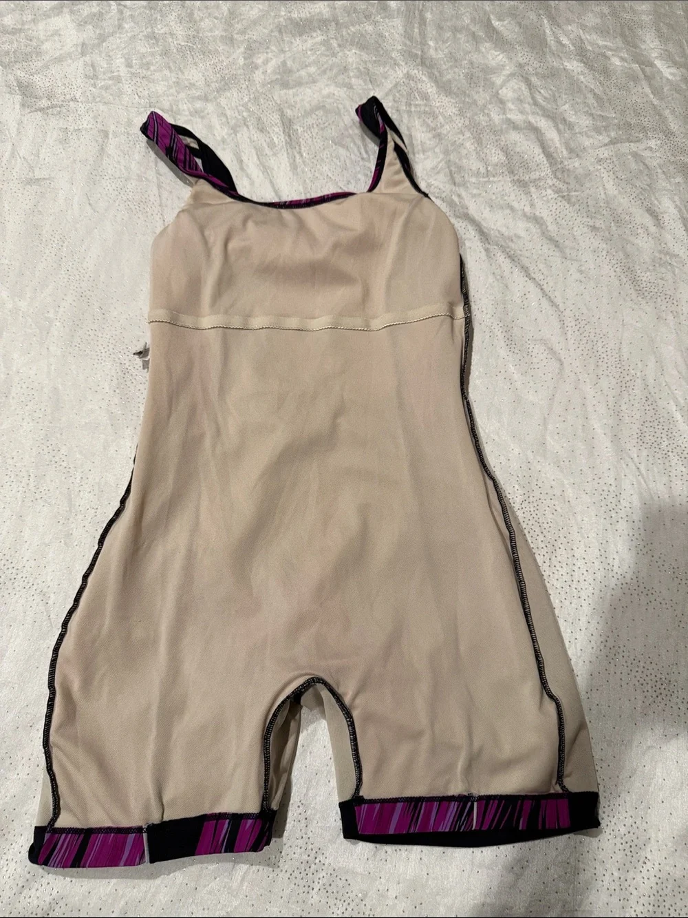 Adoretex One-Piece Swimsuit in Black and Magenta -  Activewear size L